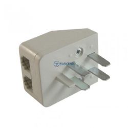 Przejście telefoniczne wtyk polski dwa gniazda RJ