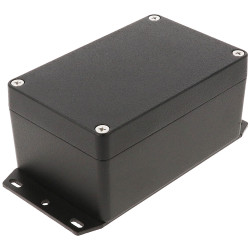 Hammond 1550Z108FBK Thick Wall Flanged Die Cast Enclosure, 125 x 81 x 59, Black