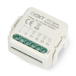 Tuya - 4-kanałowy mini sterownik scen ZigBee - 12 akcji - 230V - OXT T254
