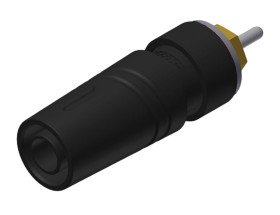 Gniazdo bananowe Żeński Połączenie lutowane typ Gniazdo bananowe Czarny 24A Hirschmann Test & Measurement rozmiar 4 mm