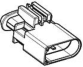 Plug, 4 pole, straight, 1 row, black, 1-699297-1