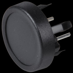 1241.1104.7097 Pushbutton, front mounting, 1-pin, max. 48 VDC, black