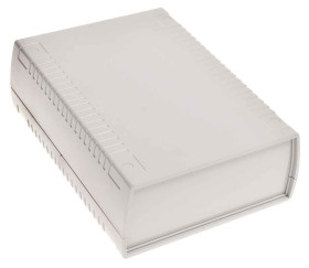 Obudowa Poliwęglan szerokość zew. 136 mm długość zew. 185,5 mm wys. zew. 60 mm RS PRO IP53 Jasnoszary