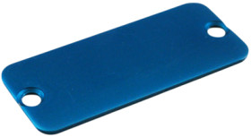 End plate, aluminum, (L x W x H) 165 x 30.12 x 1.5 mm, blue, for series 1455R, 1455RALBU-10