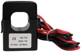 Counttec ESCT-T24 Przetwornik pomiarowy prądu Prąd pierwotny 300 A Prąd wtórny 5 A Średnica otworu:25 mm Montaż zaciskow