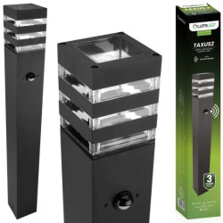Lampa Ogrodowa Słupek Zewnętrzny Stojący E27 12W LED Czujnik Ruchu TAXUS 2 80cm LUMILED