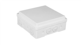 Puszka Naścienna Przyłączeniowa 130X52x130 Mm, Z 4 Dławnicami, Ip54, Odporna...