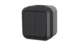 Łącznik Świecznikowy Podwójny Natynkowy Aqua Pro Ip55 Szaro Grafitowy 60323