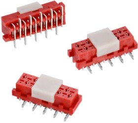 Socket, 6 pole, pitch 2.54 mm, straight, red, 690367280676