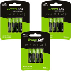 Akumulator Ni-MH R03 AAA 950mAh 1,2V GREEN CELL BLISTER 16 sztuk