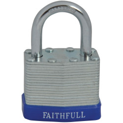 Faithfull QC0140 Laminated Steel Padlock 40mm 3 Keys