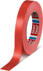 Fabric tape, 19 x 0.31 mm, acrylic coated fabric, red, 25 m, 04651-00141-00