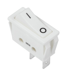 16A 250V 2-pin SPST ON-OFF Rocker Switch, White