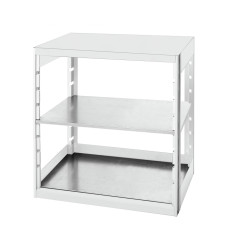 Rama stojąca do systemu półek, kolor Jasnoszary, 2-poziomowy, materiał: Blacha stalowa, 1000mm x 800mm, 650mm, Bott