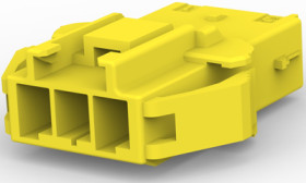 Socket housing, 3 pole, pitch 3.96 mm, yellow, 2005250-4