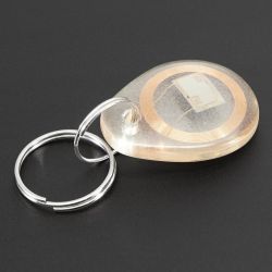 MiFare Classic (13.56MHz RFID/NFC) Clear Keychain Fob - 1KB