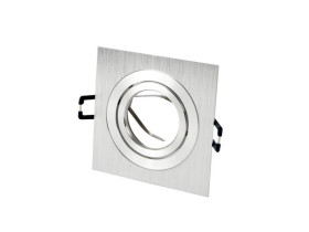 LED line Oprawka sufitowa oczko kwadratowa ruchoma SLIM srebro szcz AKROS 5 lat gwar.