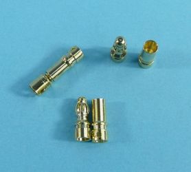 ZŁĄCZE BANAN GOLD F+M 60A 3,5mm (KPL)