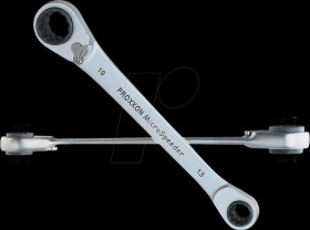 23236 Ring ratchet spanner, 10 - 19 AF, 4-in-1