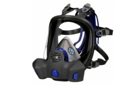 Maska oddechowa L Czarny, niebieski Maska pełna