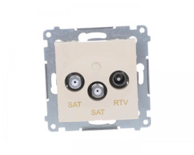 Simon 54 Gniazdo antenowe RTV/SAT/SAT końcowe kremowe DASK2.01/41