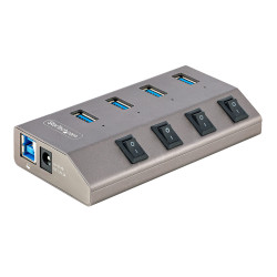 Koncentrator USB C USB 3.0 5G4AIBS-USB-HUB-EU 4 Adapter AC USB A, USB B, StarTech.com