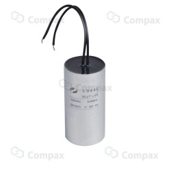 Kondensator silnikowy, 1uF, 450 V AC, 5%, 25x57mm, -40 +70°C, przewody, EMF