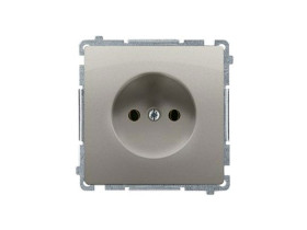 SIMON BASIC Gniazdo pojedyncze bez uziemienia (moduł) satynowy BMG1.01/29 KONTAKT SIMON