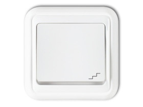 LIZA Wyłącznik schodowy IP44 biały WPH-3 KARLIK