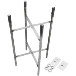 Kotwa do słupa oświetleniowego maszt fi: 60mm + podstawa 16x16cm stal nierdzewna BEMKO