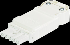 91.951.4053.0 Connector, screw connection, socket, white
