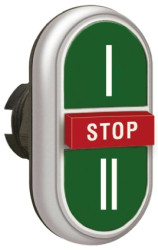 Przycisk, IP66, IP67, IP69K, kolor: Zielony, czerwony, Lovato, Platinum