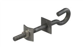 Śruba Hakowa M16 L160 Ocynk Ogniowy S301c Sh16l160