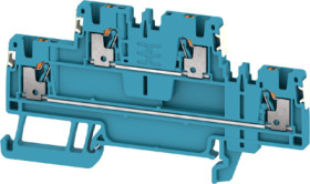 Multi level terminal block, push-in connection, 0.14-1.5 mm², 4 pole, 16 A, 6 kV, blue, 2675070000