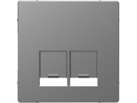 MERTEN D-LIFE Płytka czołowa gniazda 2xRJ45 stal nierdzewna MTN4572-6036 SCHNEIDER ELECTRIC