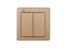 DECO Nadajnik 2-klawiszowy 4-kanałowy do systemu Exta Free złoty metalik 8DEF-2 KARLIK