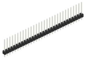 Pin header, 30 pole, pitch 2.54 mm, straight, black, 10048483
