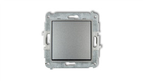 Mechanizm Łącznika Schodowego (Jeden Klawisz Bez Piktogramu) Srebrny Metalik...