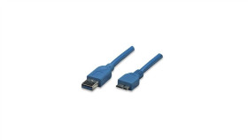 Kabel Usb A-Microb M/M 0,5M Usb3.0 Super-Speed Niebieski Icoc Musb3-A-005