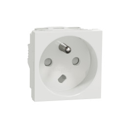 Gniazdo 16A Gniazdo 250 V 2P+E Schneider Electric Biały Montaż wpuszczany IP3X
