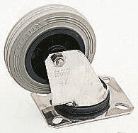 Koło samonastawne średnica kabla 80mm Płyta LAG 55kg wysokość całkowita 106mm