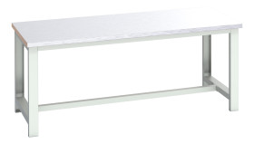 Stół warsztatowy szer. 900mm maks. obciążenie: 350kg Podstawowy stoł Blacha stalowa dł. 2000mm wys. 840mm