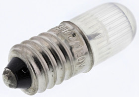 Lampka kontrolna Pomarańczowy 100/120V E10 długość 30mm