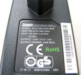Zasilacz wtyczkowy SUNNY 24V 1A 24W [SYS1308-2424]