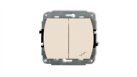 Trend Łącznik Jednobiegunowy Ze Schodowym Podświetlany Beżowy 1Wp-10L