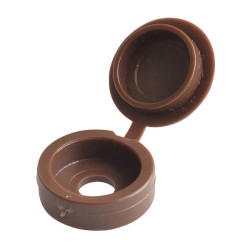 ForgeFix 100HCC1 Hinged Cover Cap Dark Brown No. 6-8 Bag 100