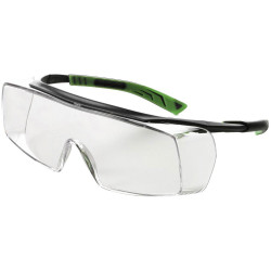 Univet 5X7-03-11 Safety Glasses Anti-Fog UV Grey EN166 Dark Green