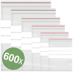 Woreczek strunowy z paskiem opisowym Quadrios 23SA077 przeźroczysty polietylen