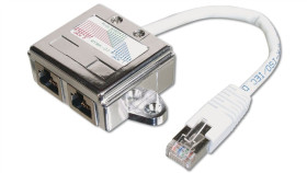 Adapter Rj45/2X Rj45 (Gniazdo) Ekranowany At-Ag Cx2