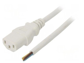 SN31-3/10/1WH Kabel: 3x1mm2, IEC C13 żeński, 1m, 10A, 250V
